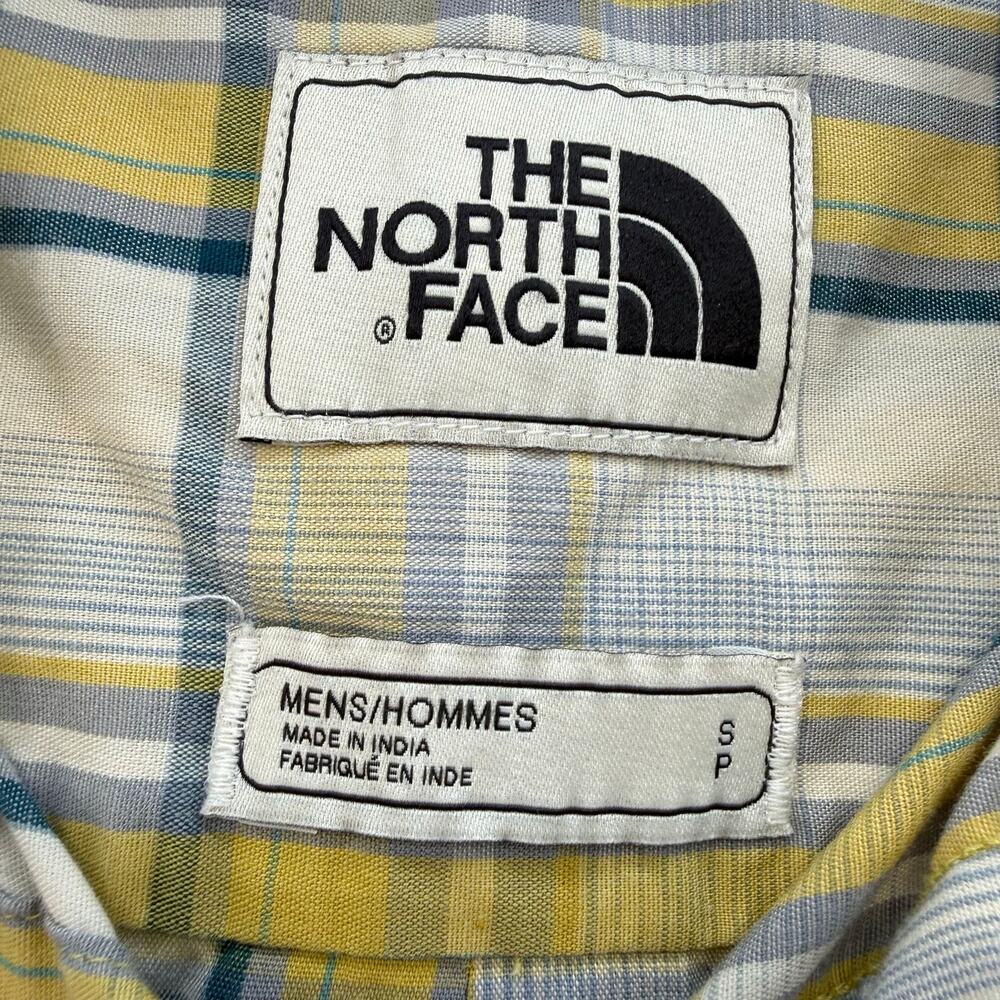 The North Face Button Down Shirt Men's S Green White Gold Plaid Casual - Picture 5 of 10